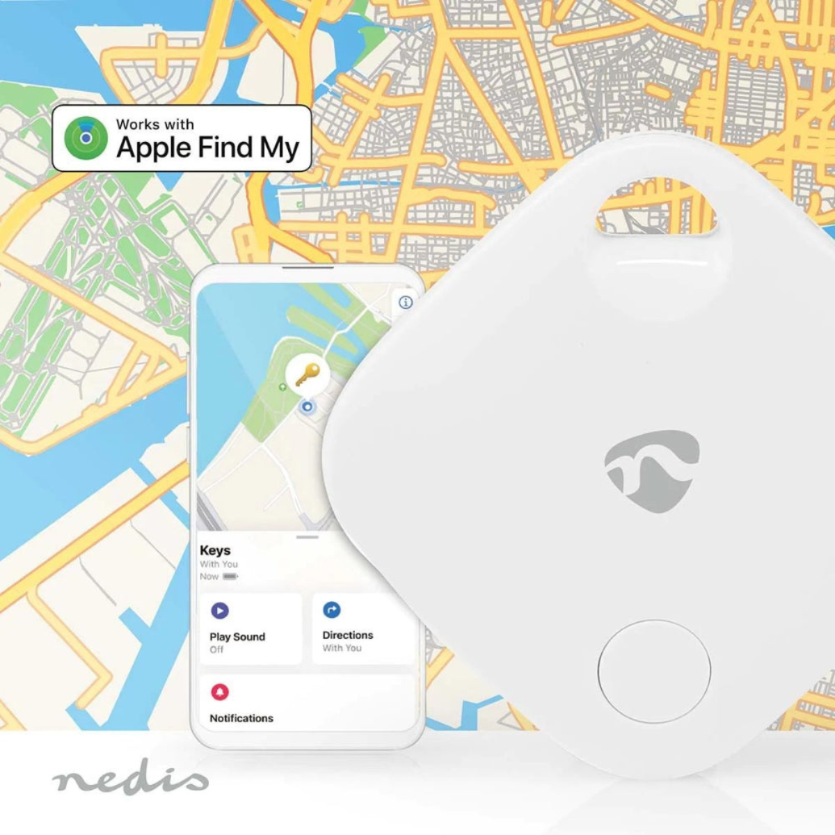 Nedis Smart Tag - Works with Apple 'Find my'- app