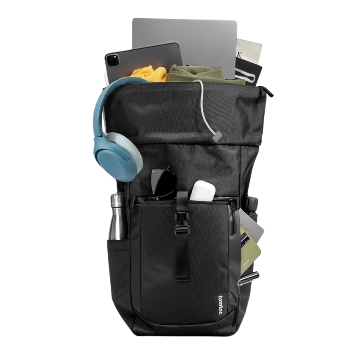 Tomtoc Navigator - T61 Rolltop Backpack 20L | Black