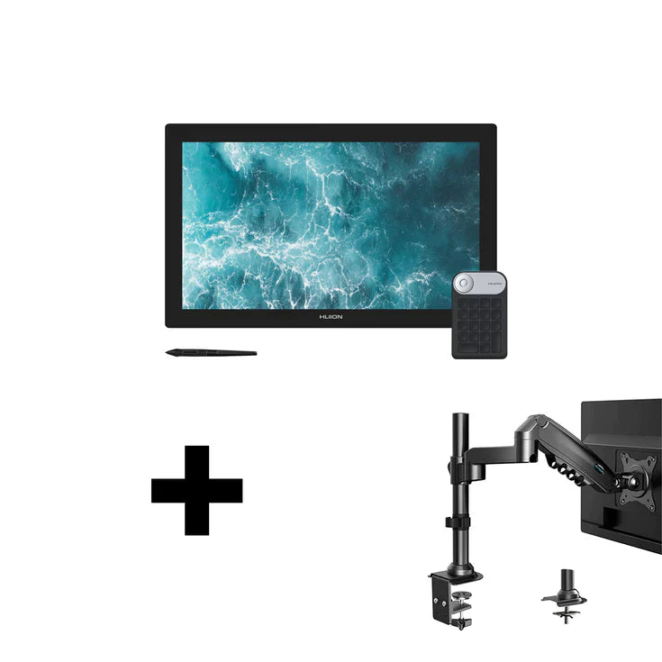 Huion Kamvas Pro 24 (4K) with monitor mount